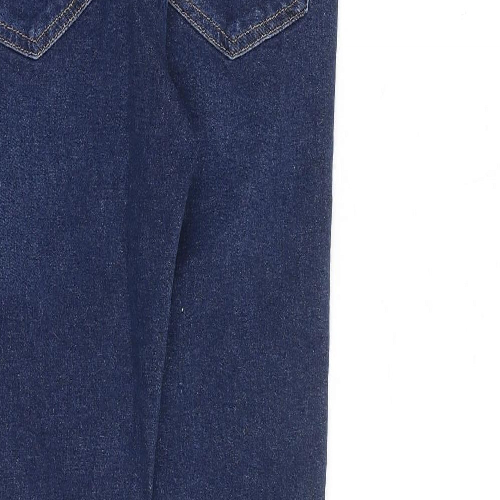 Topshop Womens Blue Cotton Skinny Jeans Size 28 in L30 in Regular Zip