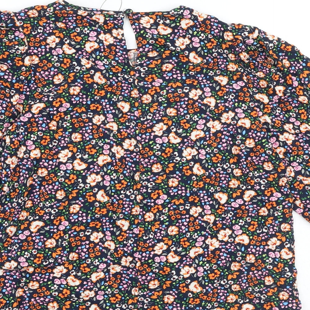 Womens UK Size 6 Marks and Spencer Multicoloured Basic Blouse