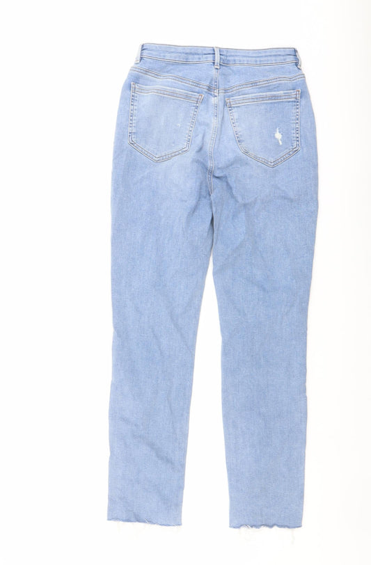 Womens UK Size 8 Mint Velvet Regular Fit Mom Blue Jeans