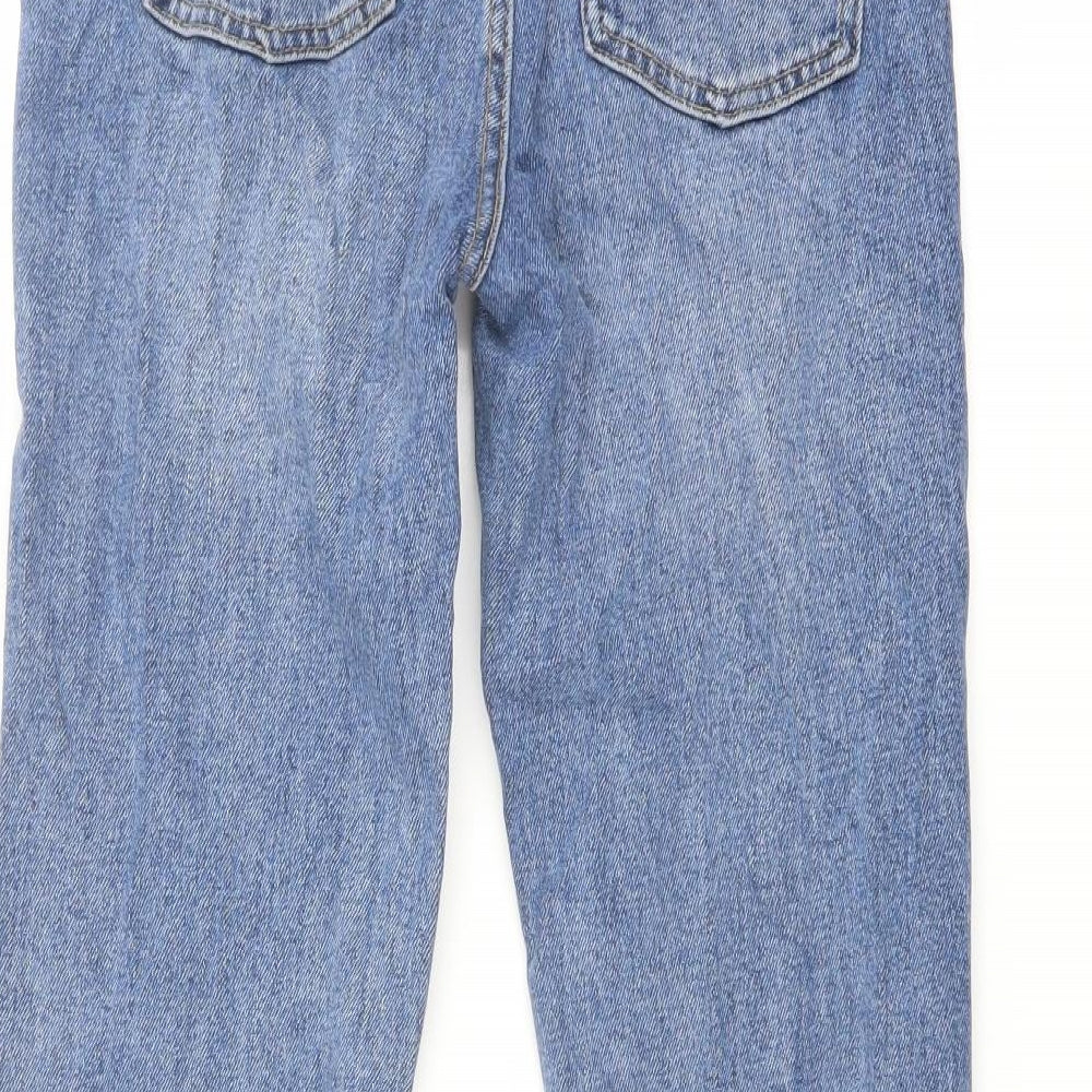 Denim & Co. Womens Blue Cotton Mom Jeans Size 6 L27 in Regular Button