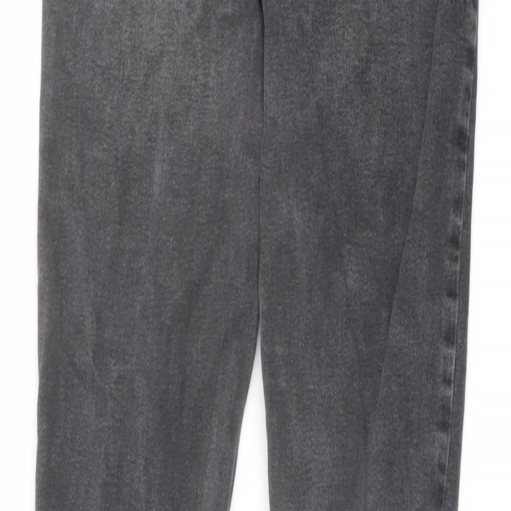 Denim & Co. Womens Grey Cotton Skinny Jeans Size 10 L30 in Regular Button