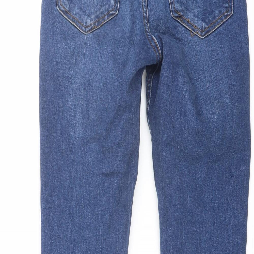 Topshop Womens Blue Cotton Skinny Jeans Size 26 in L25 in Regular Button