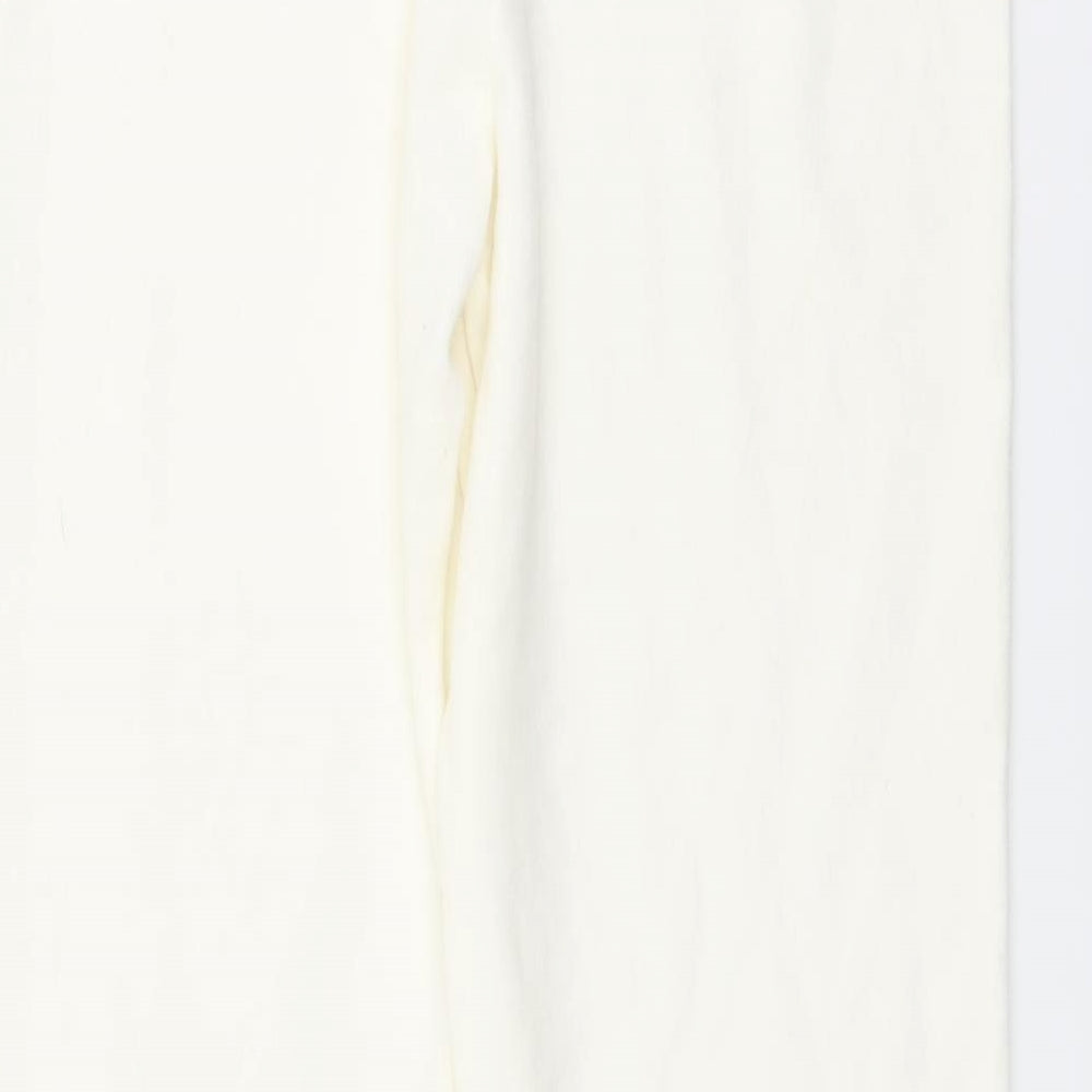 River Island Womens Ivory Viscose Jogger Trousers Size M L30 in Regular Drawstring