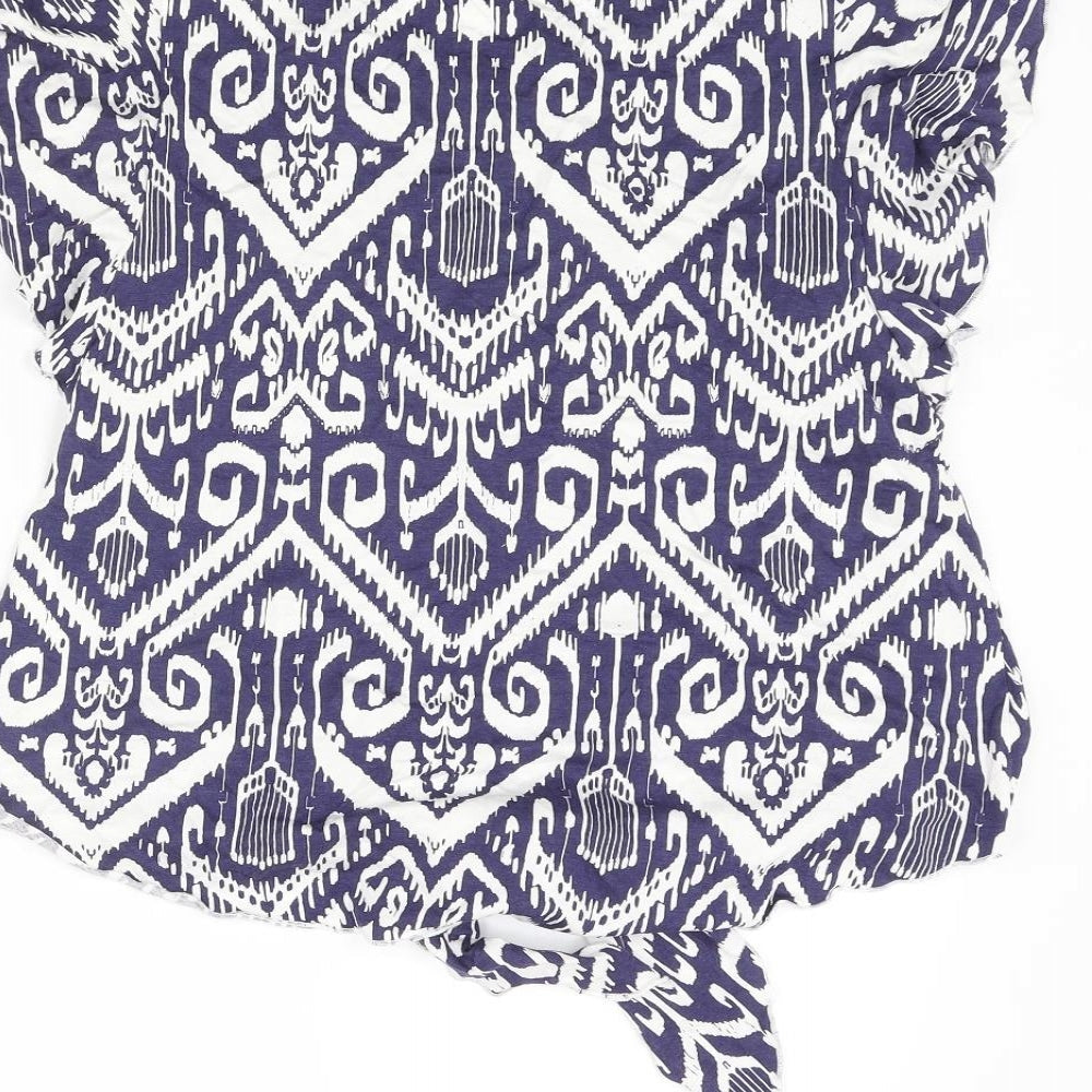 Womens UK Size 8 Wallis Blue Basic Blouse