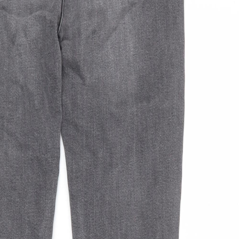 La Petite Française Womens Grey Cotton Skinny Jeans Size 8 L25 in Regular Zip