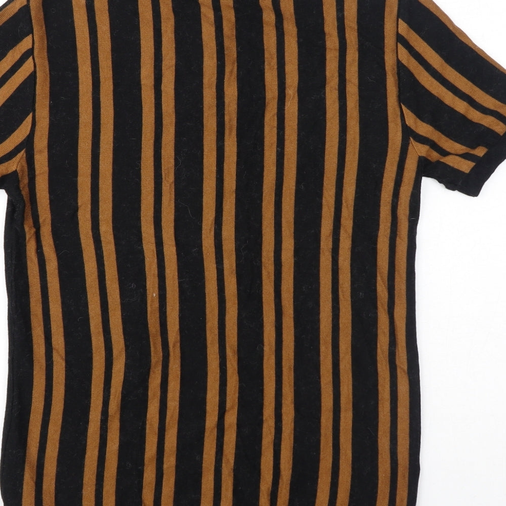 Womens UK Size S River Island Black Jersey T-Shirt