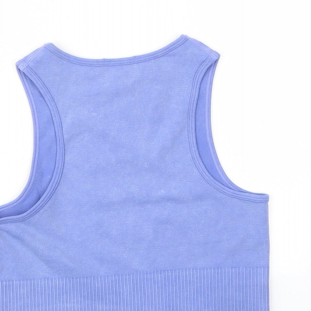 Womens UK Size M Stradivarius Purple Cropped Tank