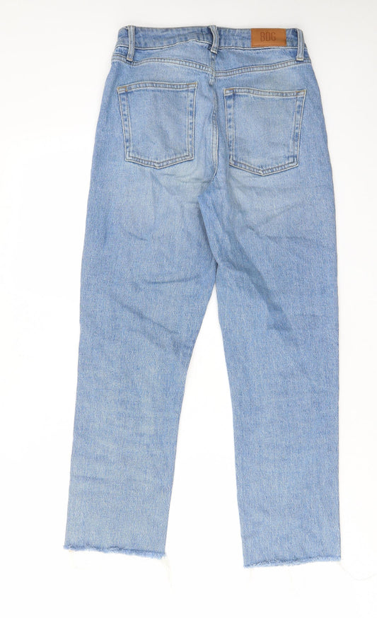 BDG Womens Blue Cotton Straight Jeans Size 26 in L30 in Regular Zip - Pockets, Belt Loops