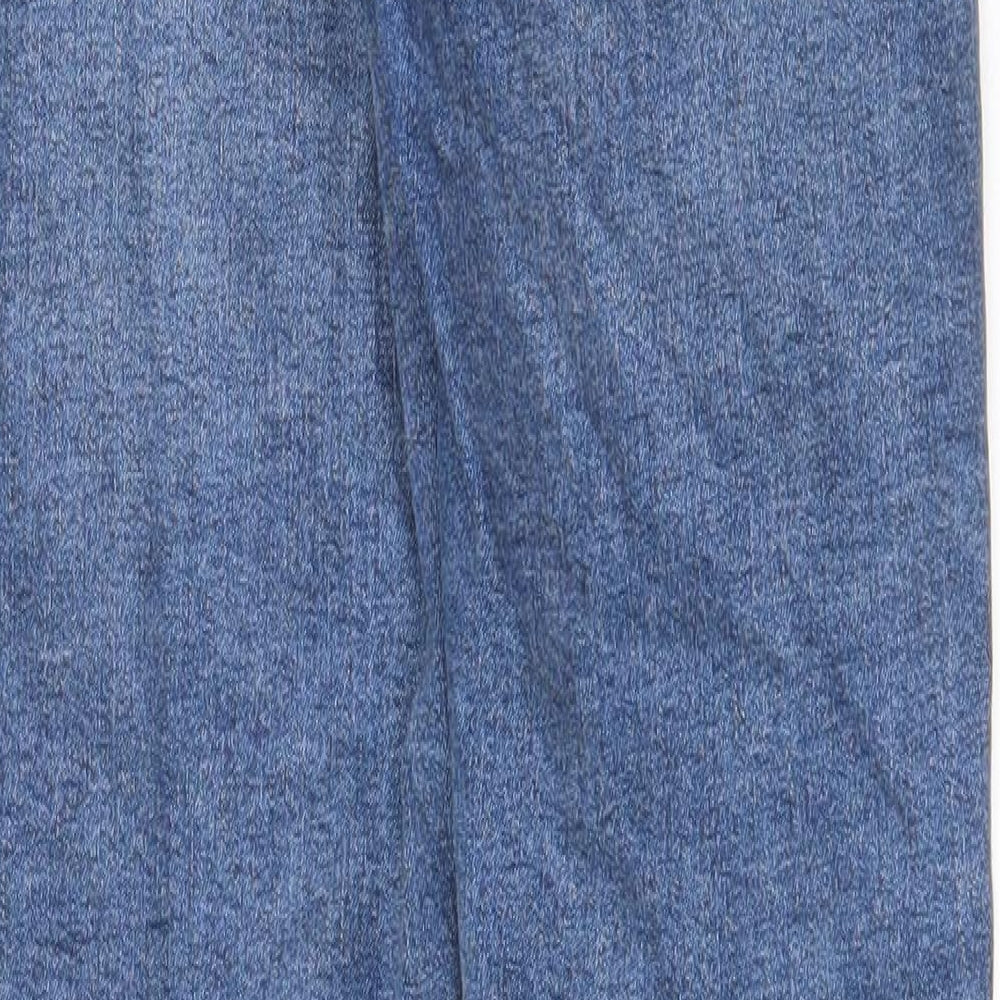 Topshop Womens Blue Cotton Skinny Jeans Size 28 in L32 in Regular Zip - Pockets, Belt Loops