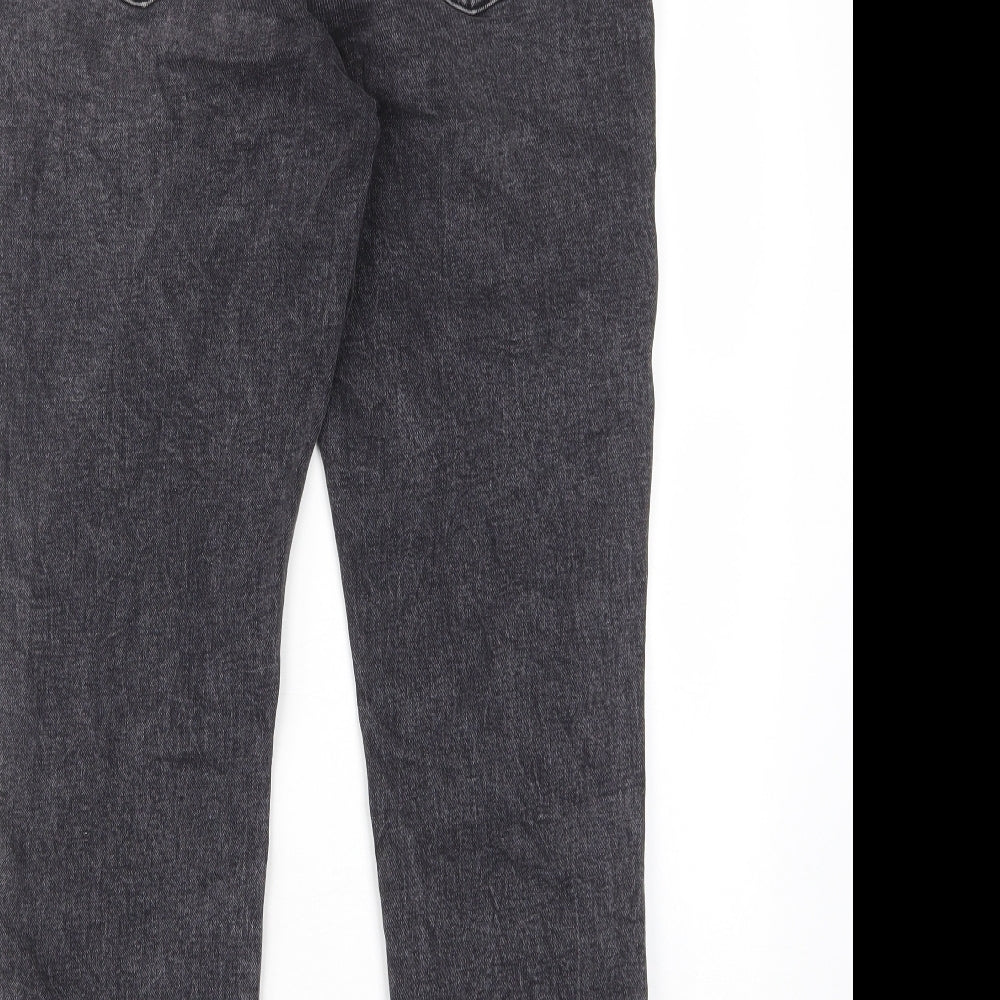 Gap Womens Grey Cotton Straight Jeans Size 30 in L26 in Regular Zip - Pockets, Belt Loops