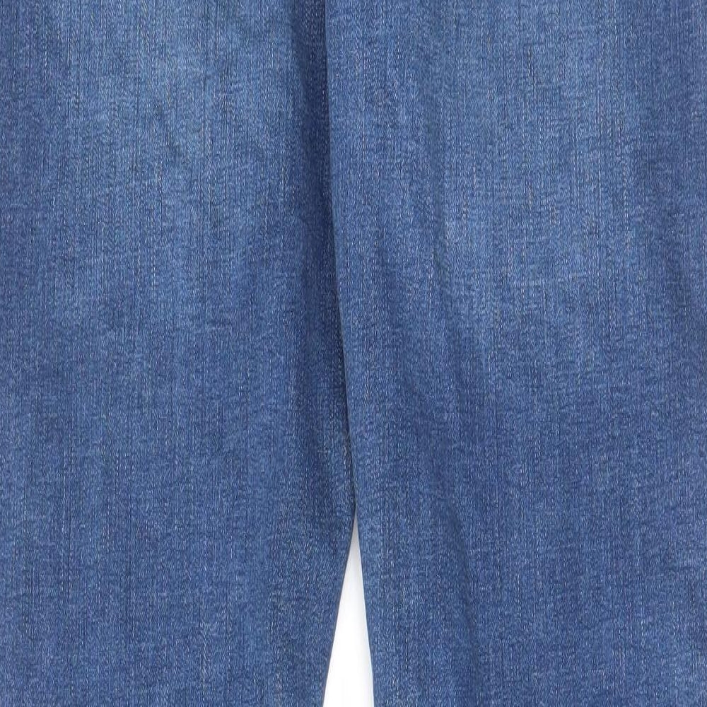 Denim & Co. Mens Blue Cotton Straight Jeans Size 32 in L34 in Regular Button - Pockets, Belt Loops