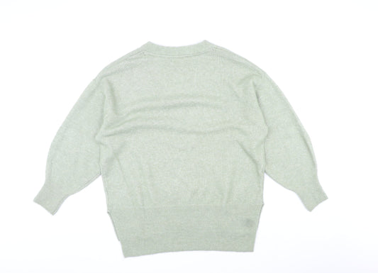 Womens UK Size M H&M Green Pullover Jumper