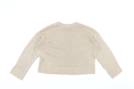 Womens UK Size M New Look Beige Pullover Jumper