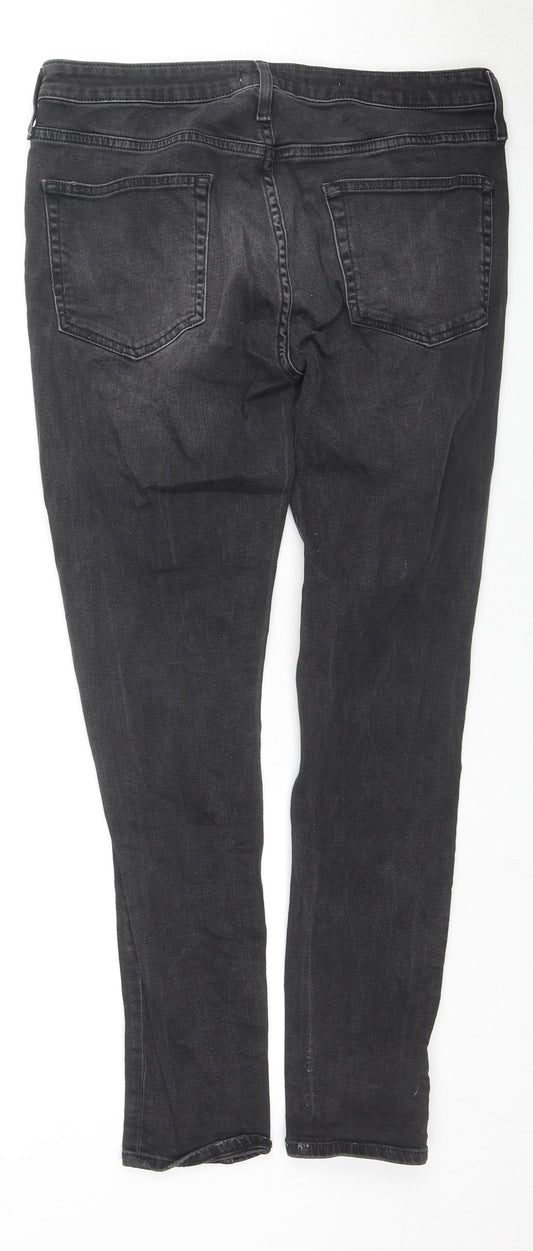 Mens UK Size 34 in Topman Slim Fit Skinny Grey Jeans