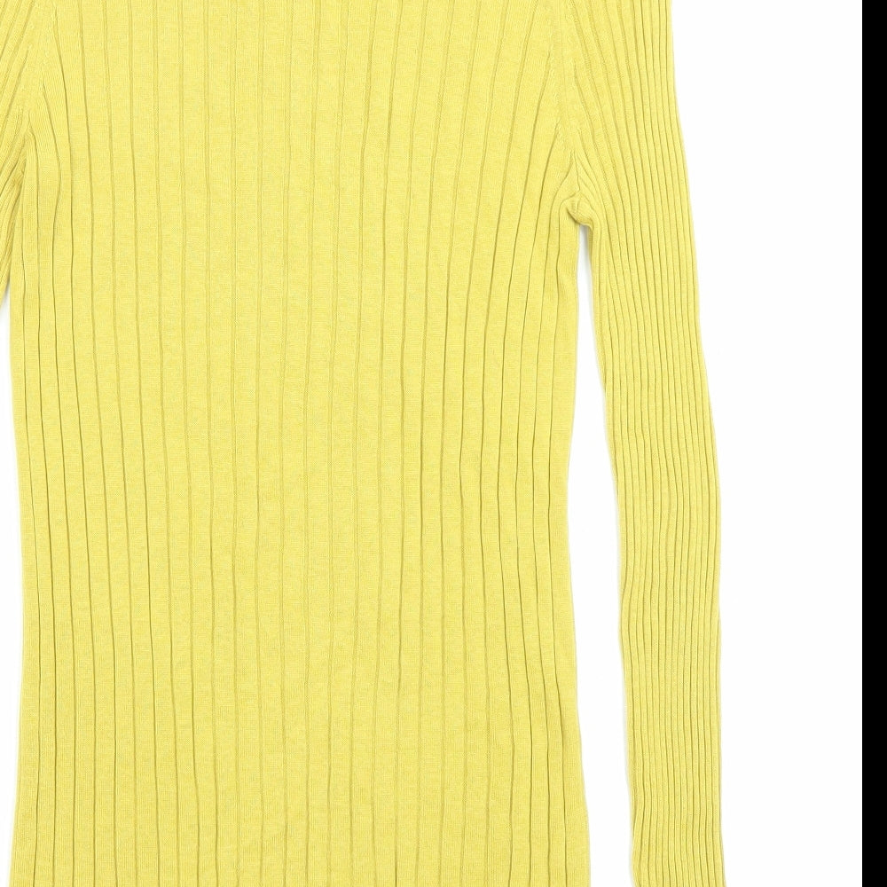 Autograph Womens Green Round Neck Lyocell Pullover Jumper Size 12 - Long line