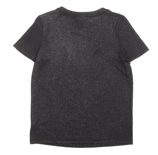 Womens UK Size 8 NEXT Black Basic T-Shirt