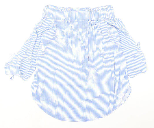 Womens UK Size 8 H&M Blue Basic Blouse