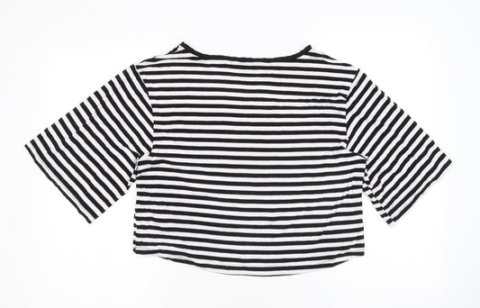 Womens UK Size 12 New Look Black Basic T-Shirt