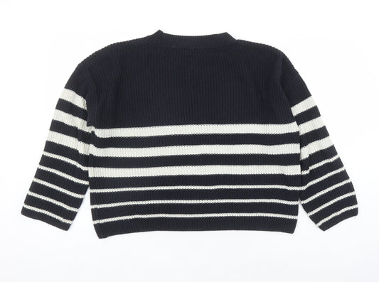 Womens UK Size S Zara Blue Pullover Jumper