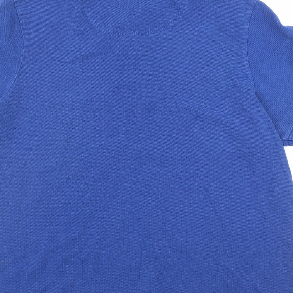 Hammond & Co Mens Blue Cotton Polo Size XL Collared Button
