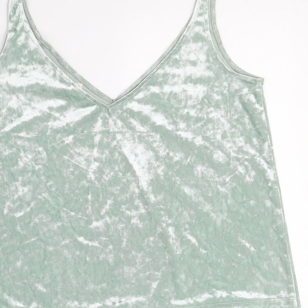 Womens UK Size S H&M Green Camisole Blouse