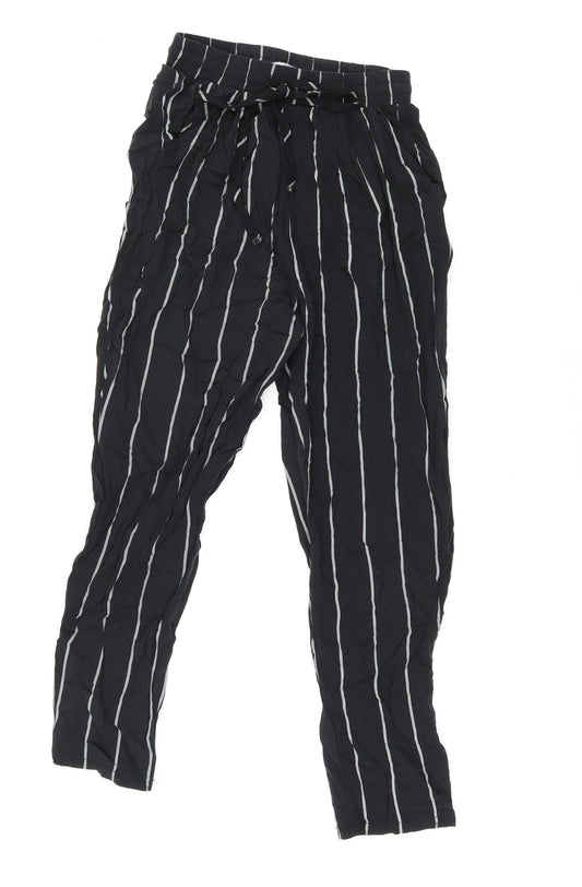 Womens UK Size 6 PRETTYLITTLETHING Regular Fit Black Trousers
