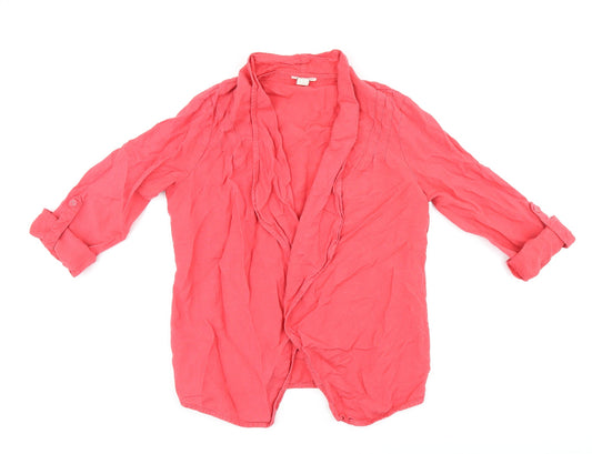 Womens UK Size 10 Monsoon Pink Wrap Blouse