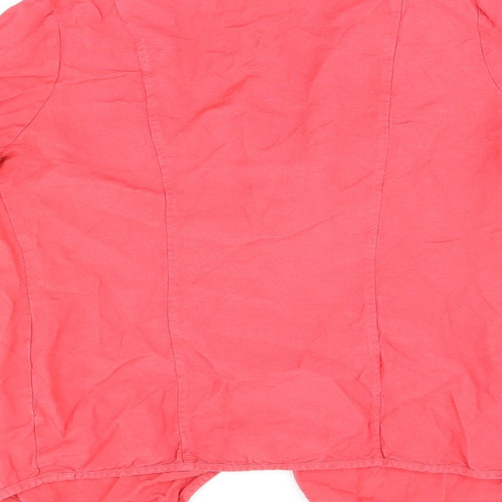 Womens UK Size 10 Monsoon Pink Wrap Blouse