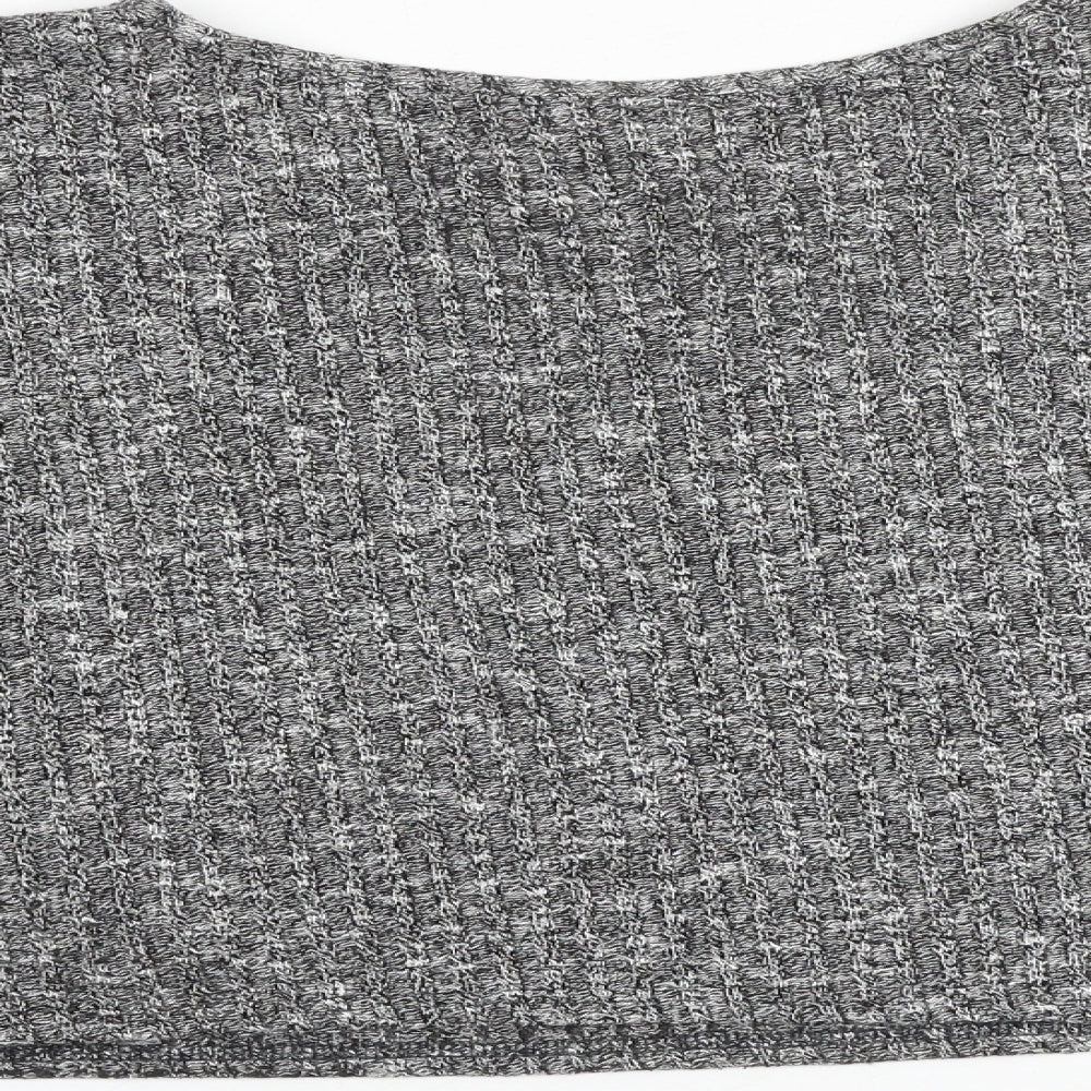 Womens UK Size 8 Topshop Grey Basic T-Shirt