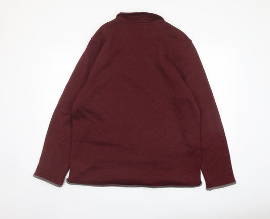 Mens UK Size L IZOD Red Pullover Sweatshirt