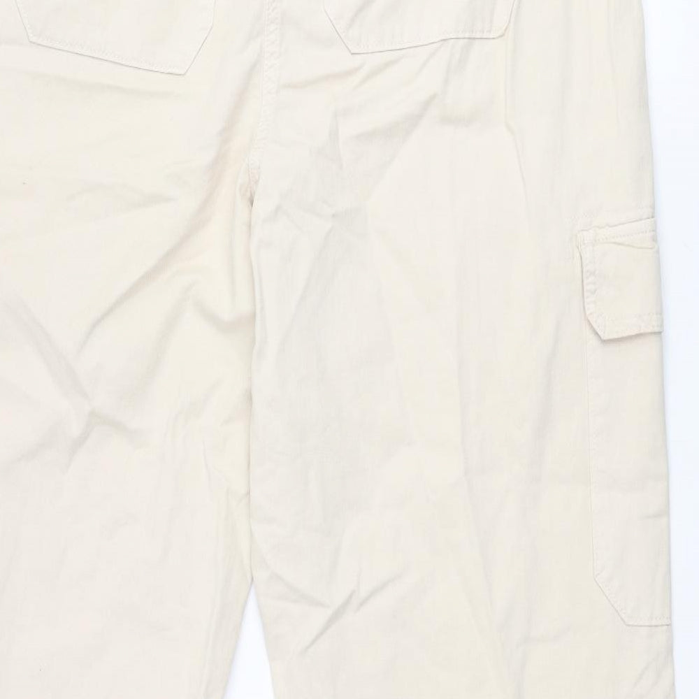 Womens UK Size 18 Marks and Spencer Regular Fit Cargo Beige Trousers
