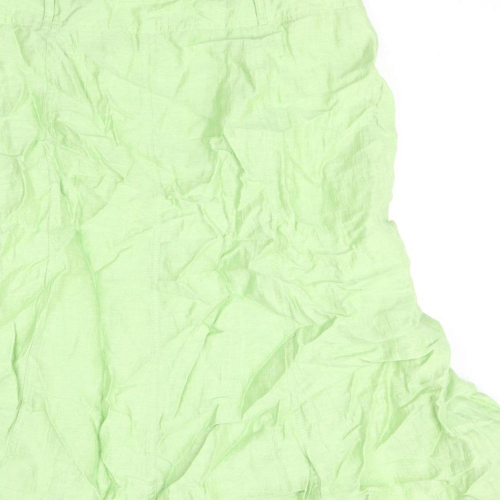 Gerry Weber Womens Green Acetate Trumpet Skirt Size 12 Zip