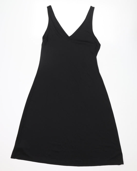 Per Una Womens Black Polyester A-Line Size 12 V-Neck Pullover