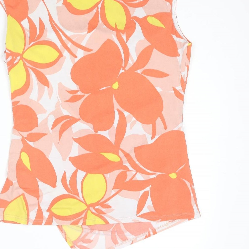 Womens UK Size 12 Roman Orange Camisole Blouse