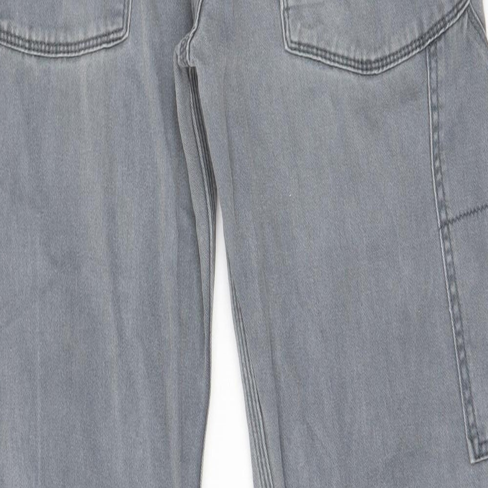 Mens UK Size 32 in River Island Regular Fit Tapered Grey Jeans