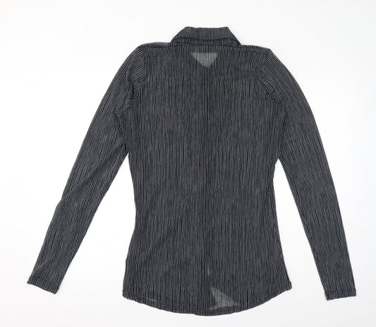 Womens UK Size L Sandwich Blue Basic Blouse