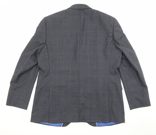 Mens UK Size 46 Chester Regular Blue Suit Jacket