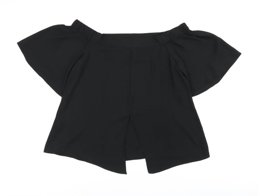 Womens UK Size 12 River Island Black Basic Blouse