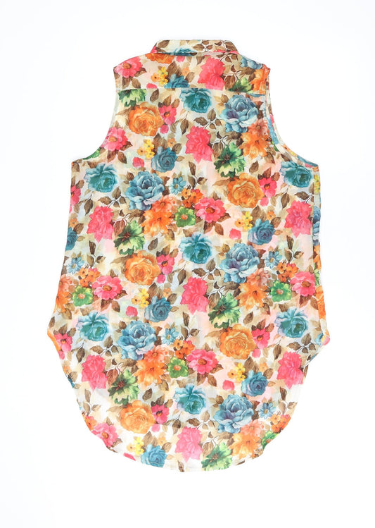 Womens UK Size XS Brave Soul Multicoloured Basic Button-Up