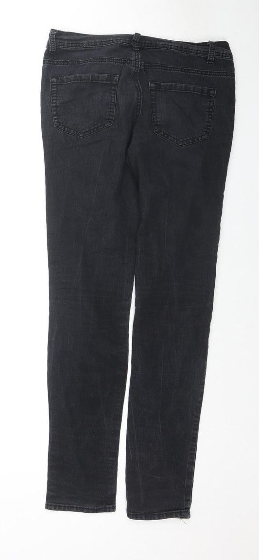 Denim & Co. Womens Black Cotton Skinny Jeans Size 10 L30 in Slim Zip