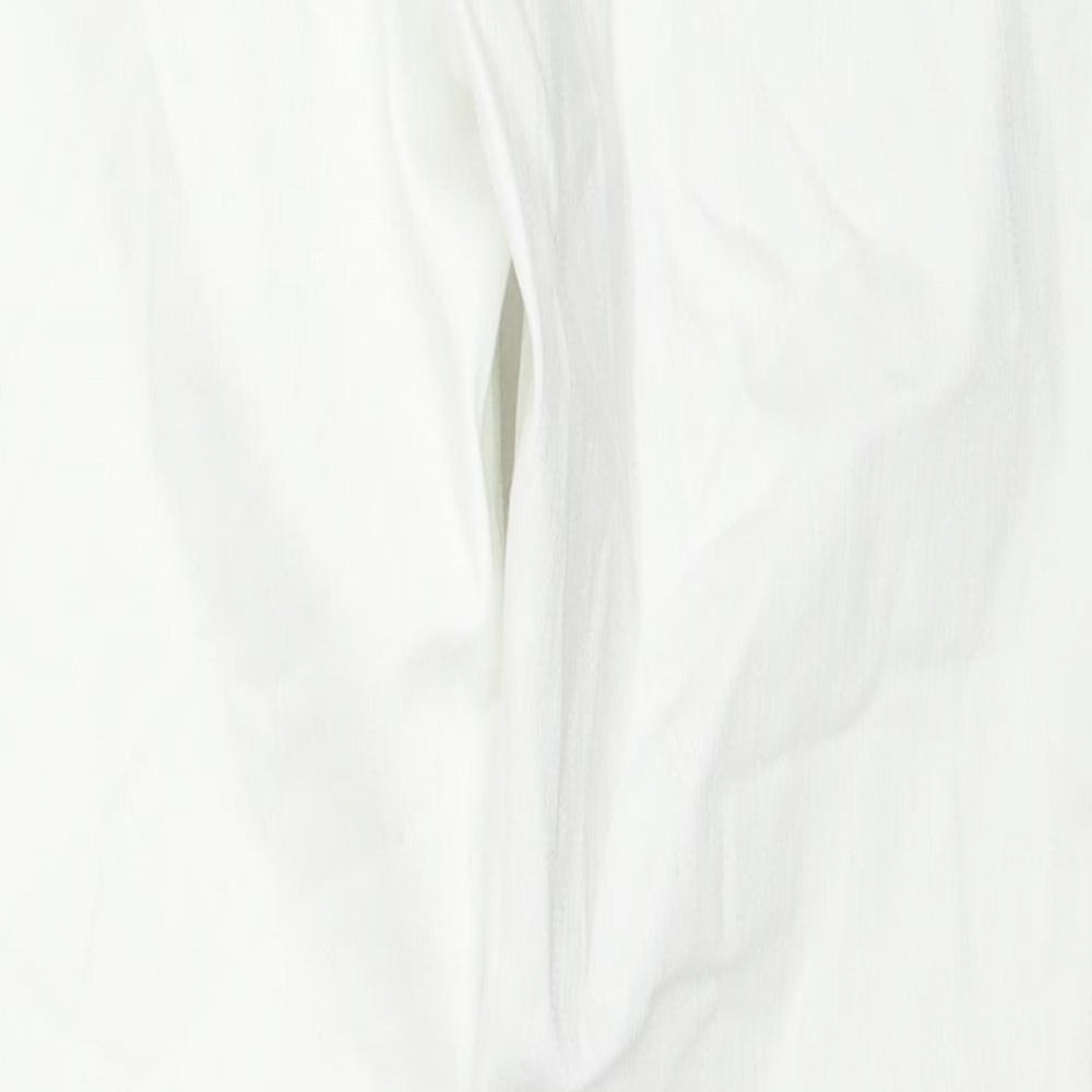 NDYJ Womens White Cotton Skinny Jeans Size 12 L30 in Regular Zip