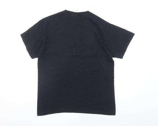 Mens UK Size M Fruit of the Loom Black T-Shirt