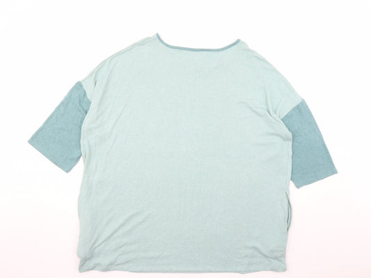 Capsule Womens Green Round Neck Rayon Pullover Jumper Size 20 - Size 20-22, Pockets