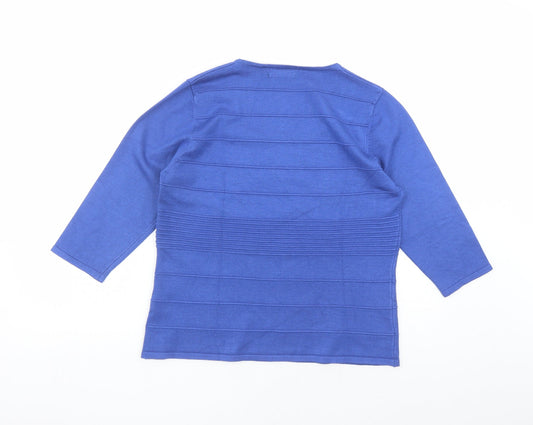 Womens UK Size L Alexara Blue Pullover Jumper