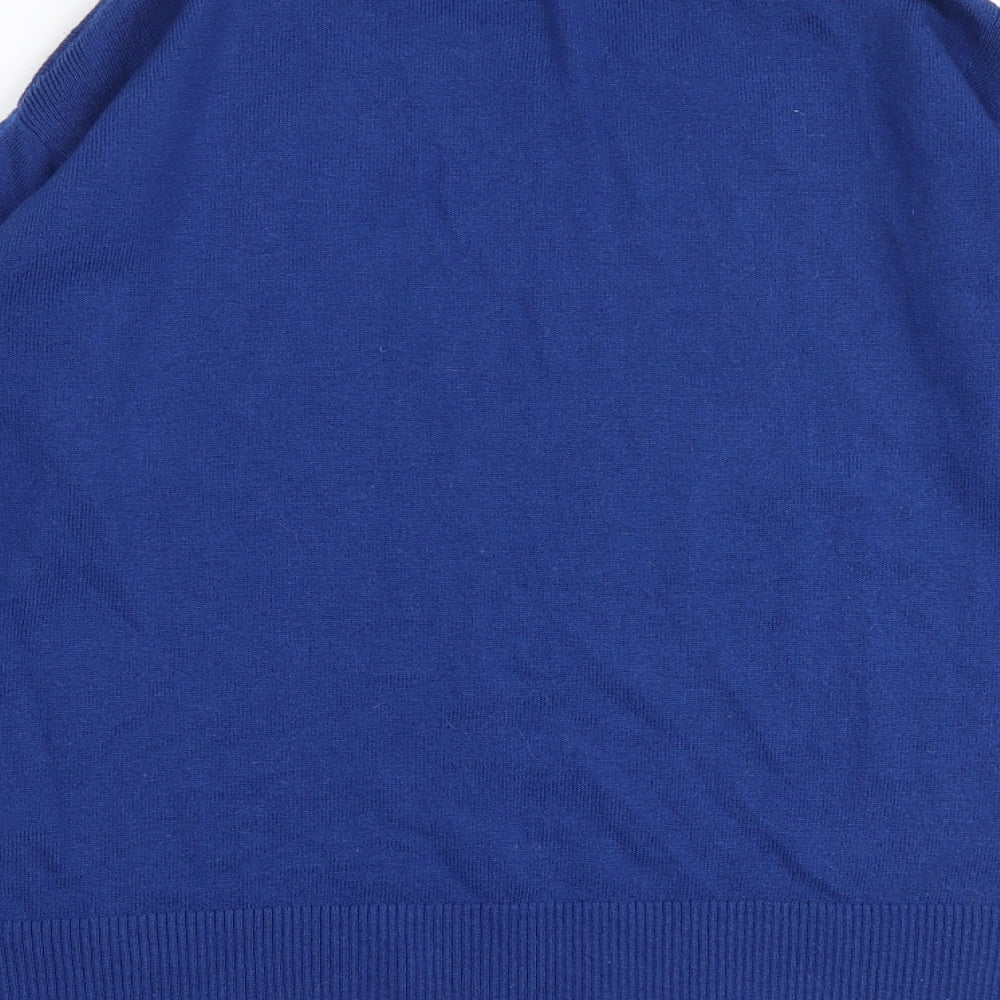 Gap Womens Blue Round Neck Nylon Pullover Jumper Size S