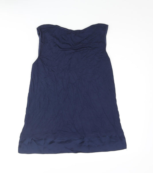 Esprit Womens Blue Viscose Camisole Blouse Size M Round Neck
