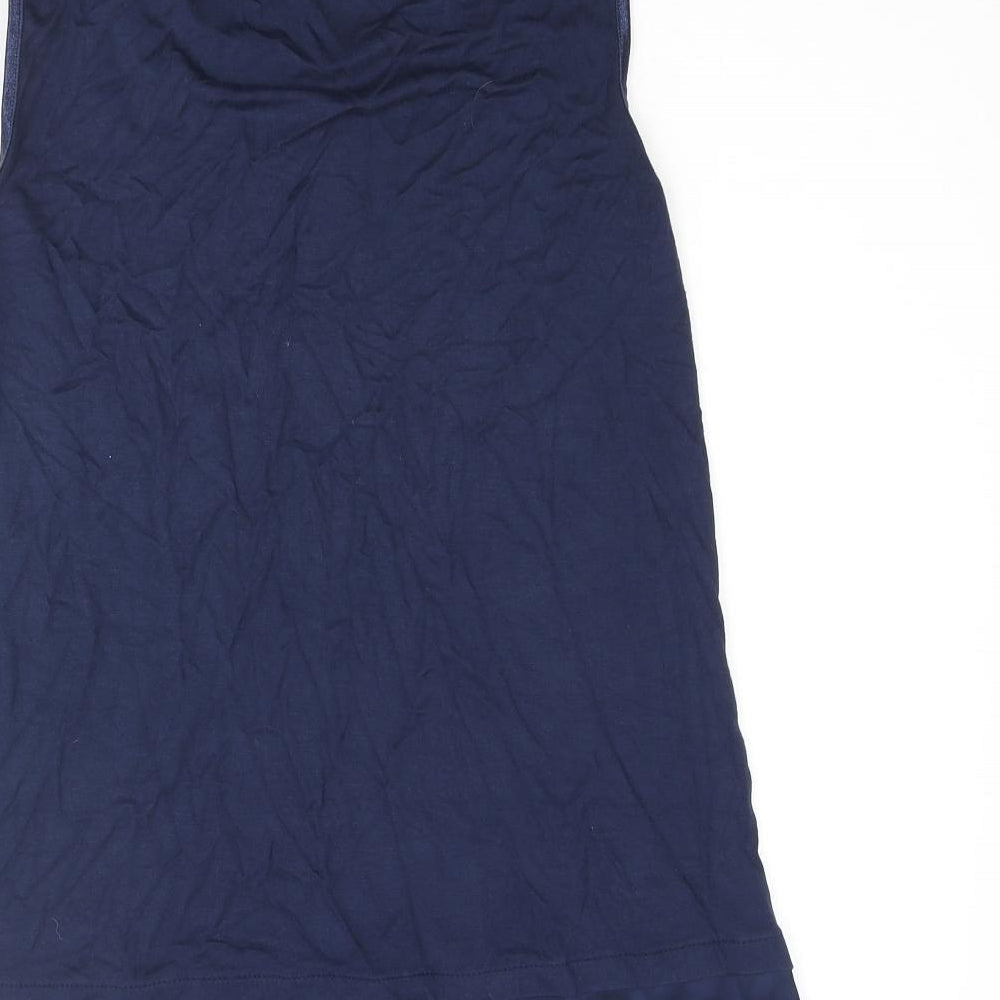 Esprit Womens Blue Viscose Camisole Blouse Size M Round Neck