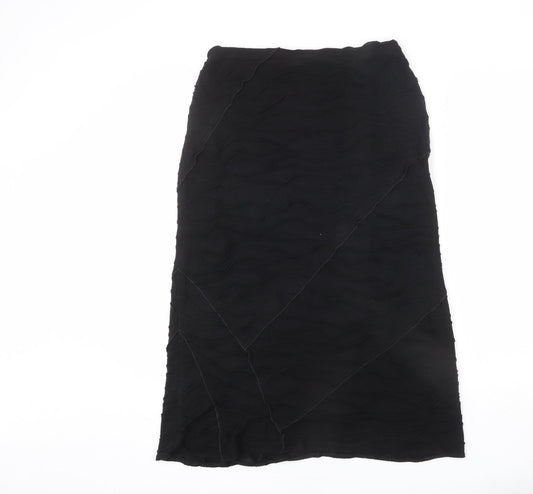 Per Una Womens Black Acrylic A-Line Skirt Size 10 - Frills