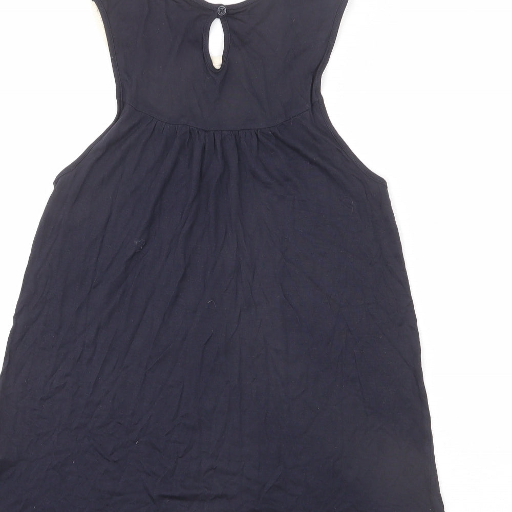 Womens UK Size 10 Topshop Blue Basic Tank