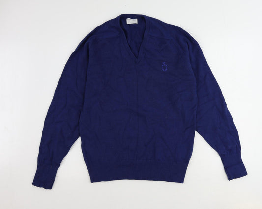 Mens UK Size L BHS Blue Pullover Jumper